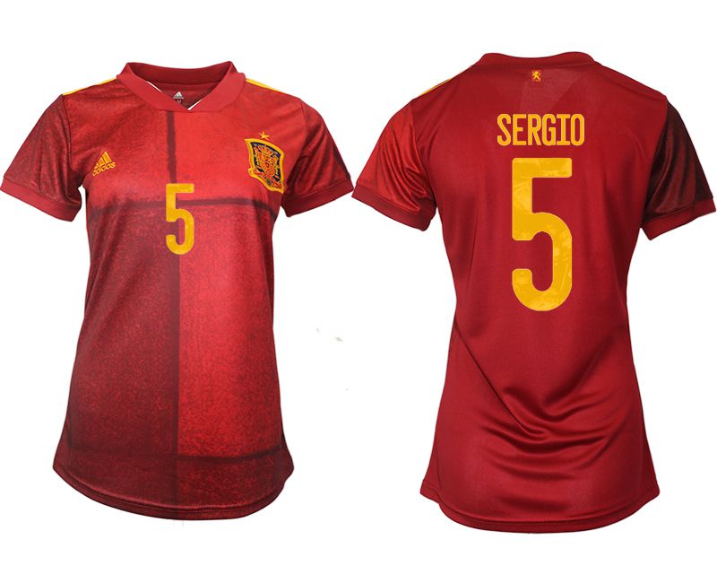 Cheap Women 2021-2022 Club Spain home aaa version red 5 Soccer Jerseys